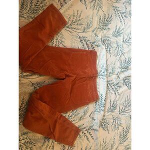 Bisou Bisou Womens Orange Corduroy Skinny Pants Size‎ 6